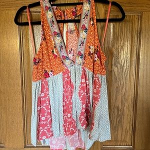 NWOT Free People floral boho blouse